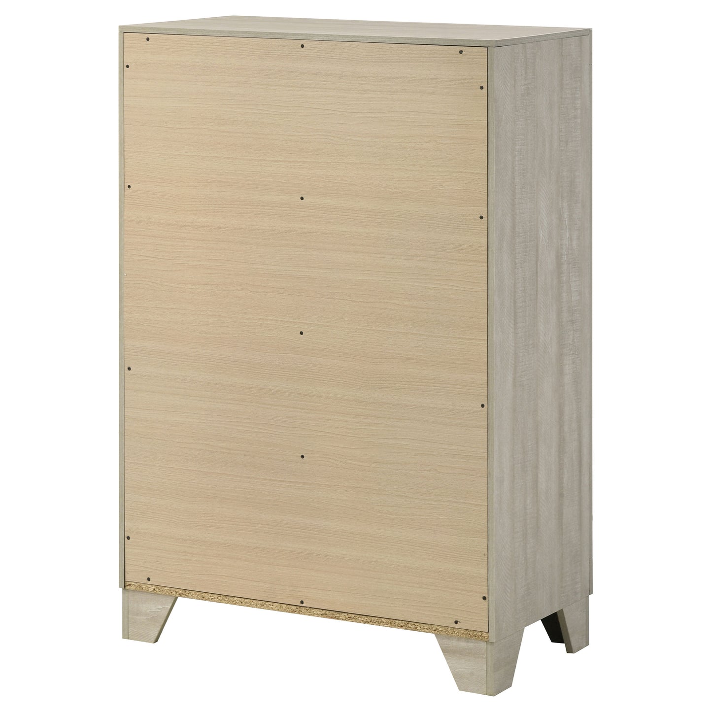 Cómoda de dormitorio Trenton de 4 cajones en color crema rústico