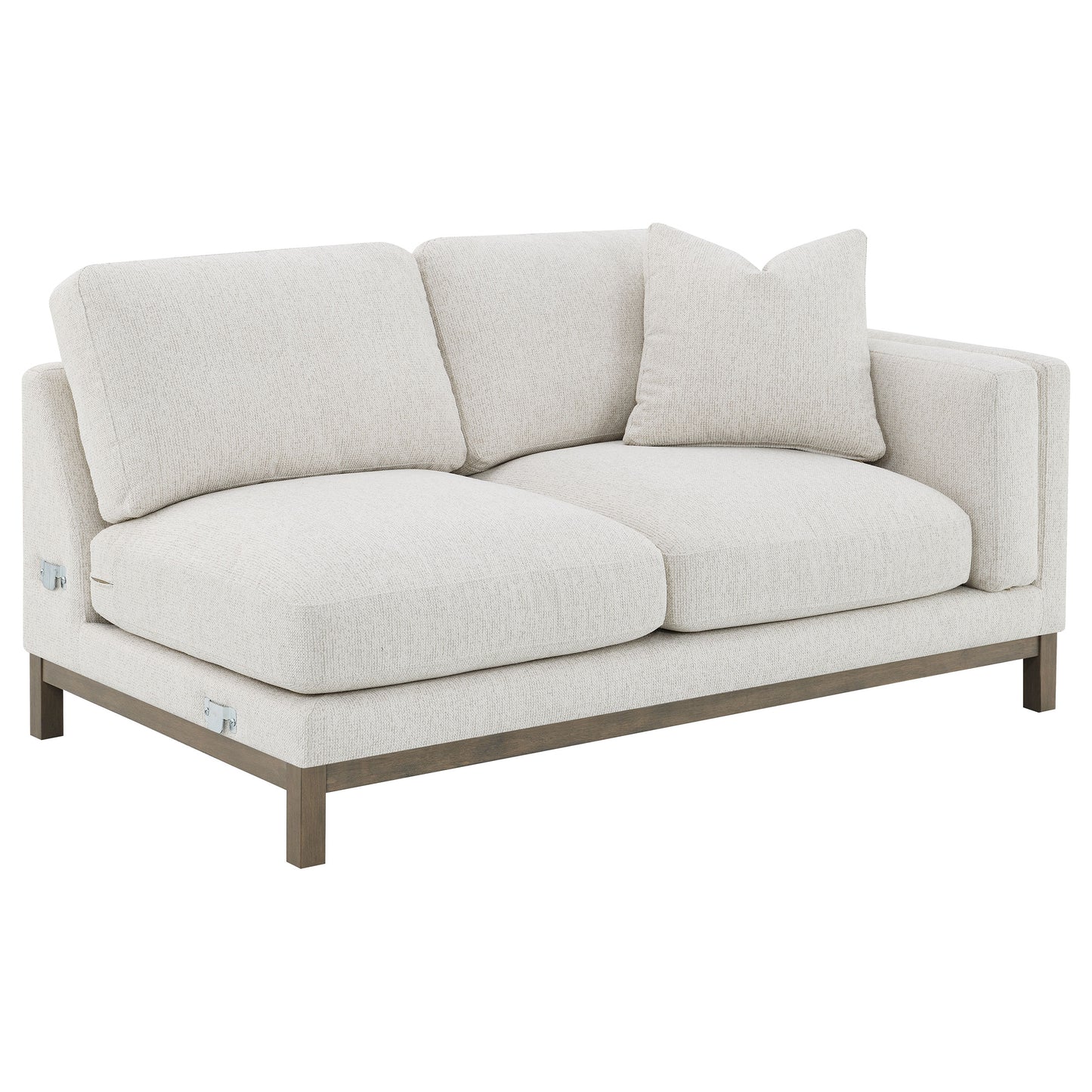 Sofá chaise longue seccional tapizado Ginebra Boucle color arena