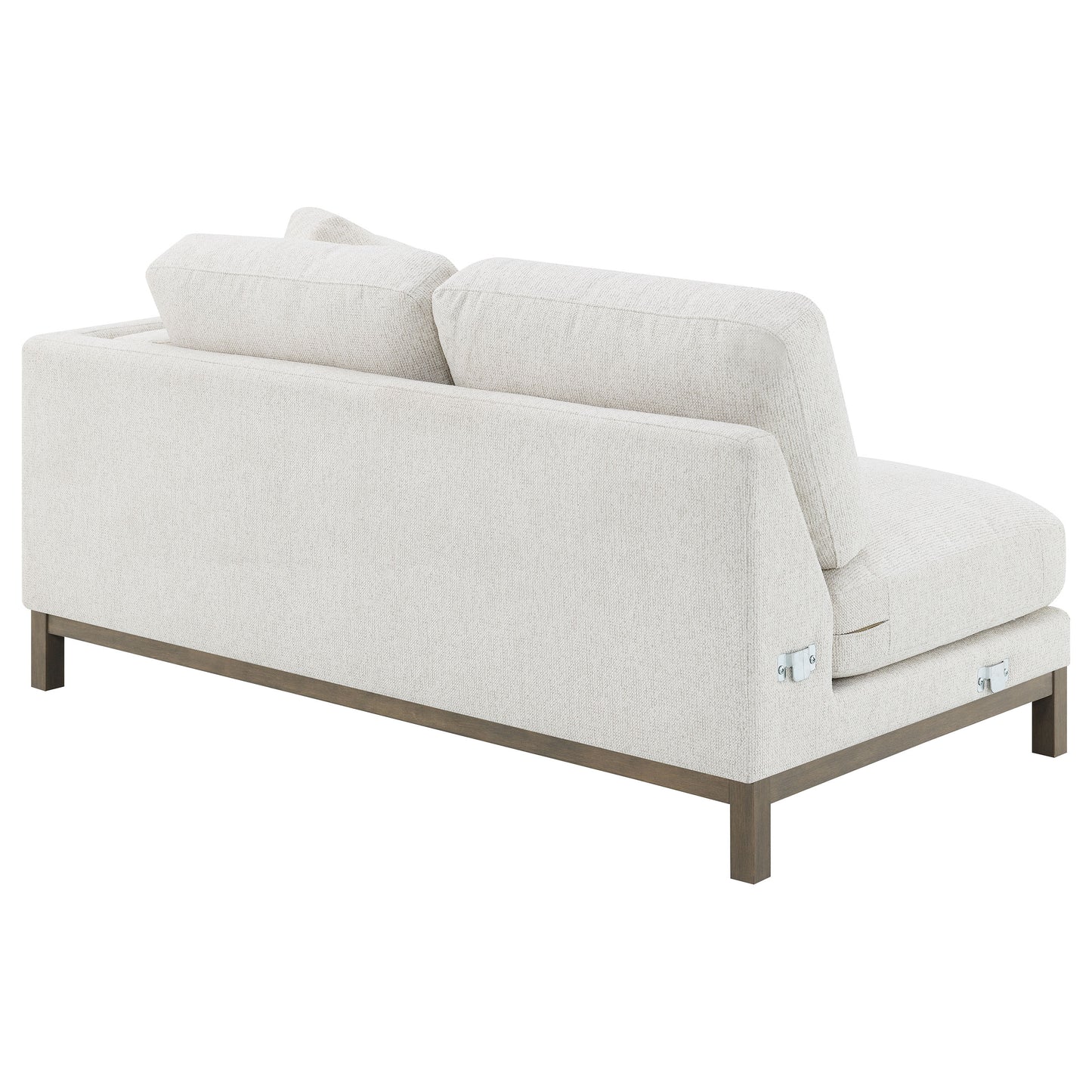 Sofá chaise longue seccional tapizado Ginebra Boucle color arena