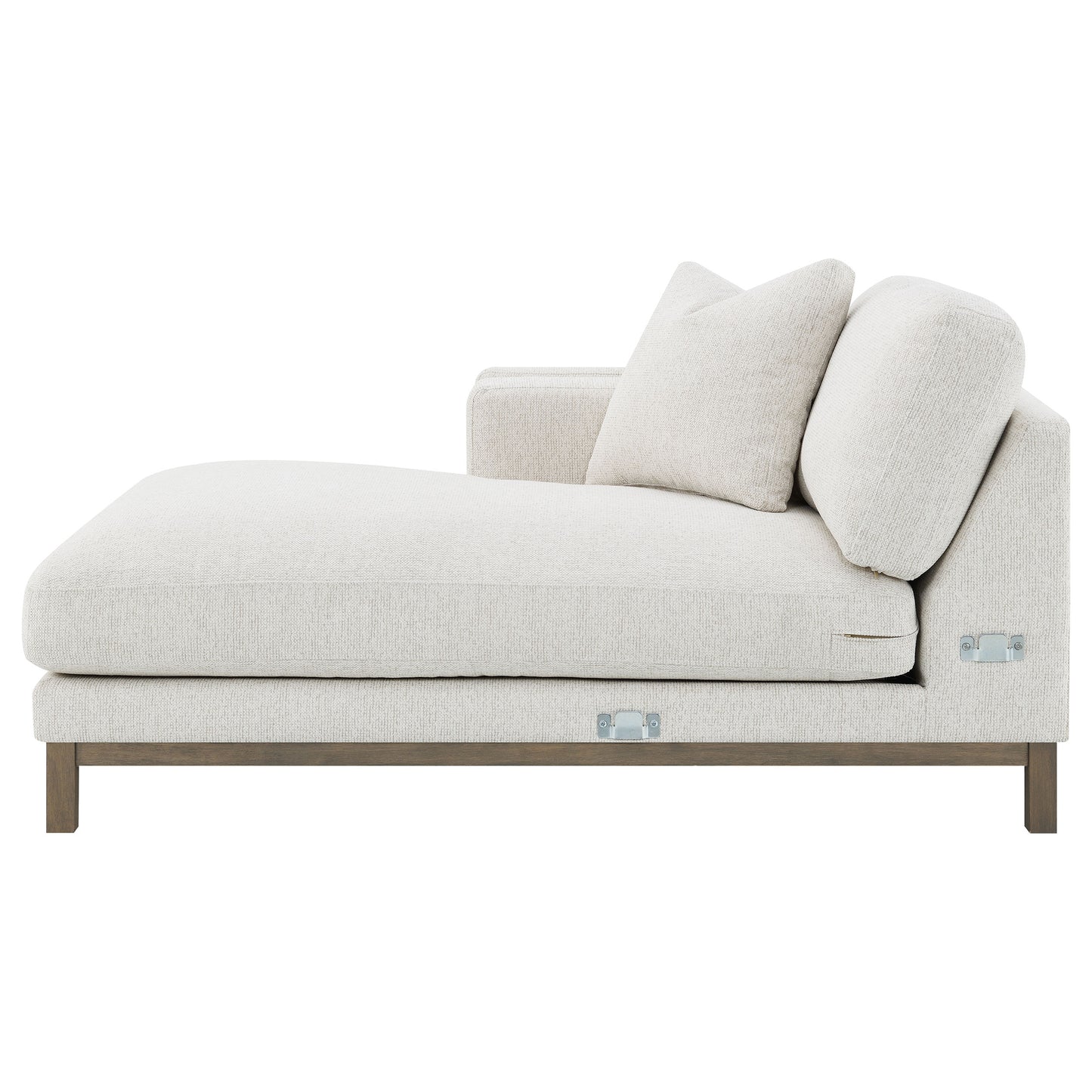 Sofá chaise longue seccional tapizado Ginebra Boucle color arena