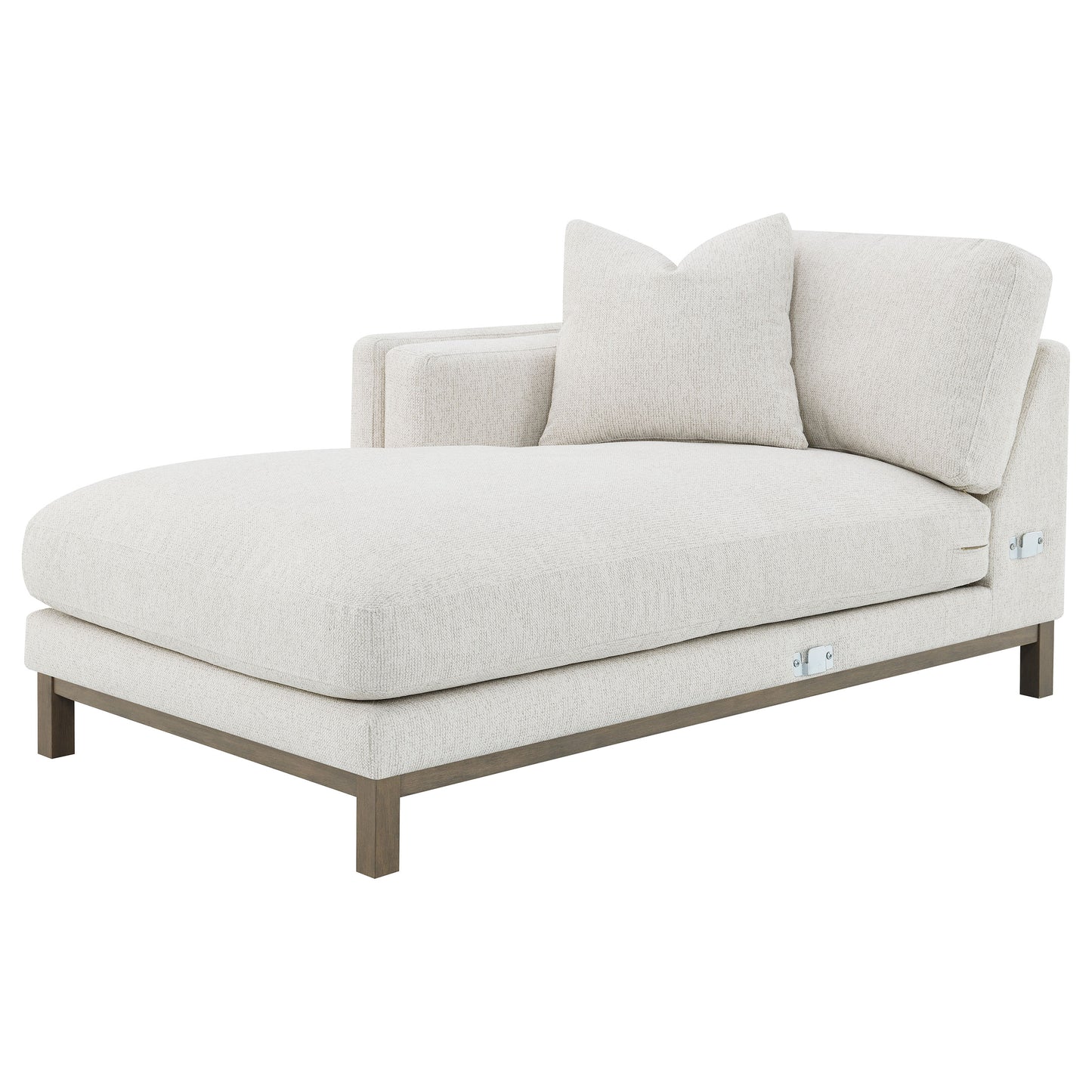 Sofá chaise longue seccional tapizado Ginebra Boucle color arena