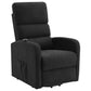 Sillón reclinable eléctrico tapizado Amsdell con control remoto, color negro