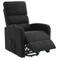 Sillón reclinable eléctrico tapizado Amsdell con control remoto, color negro