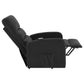 Sillón reclinable eléctrico tapizado Amsdell con control remoto, color negro