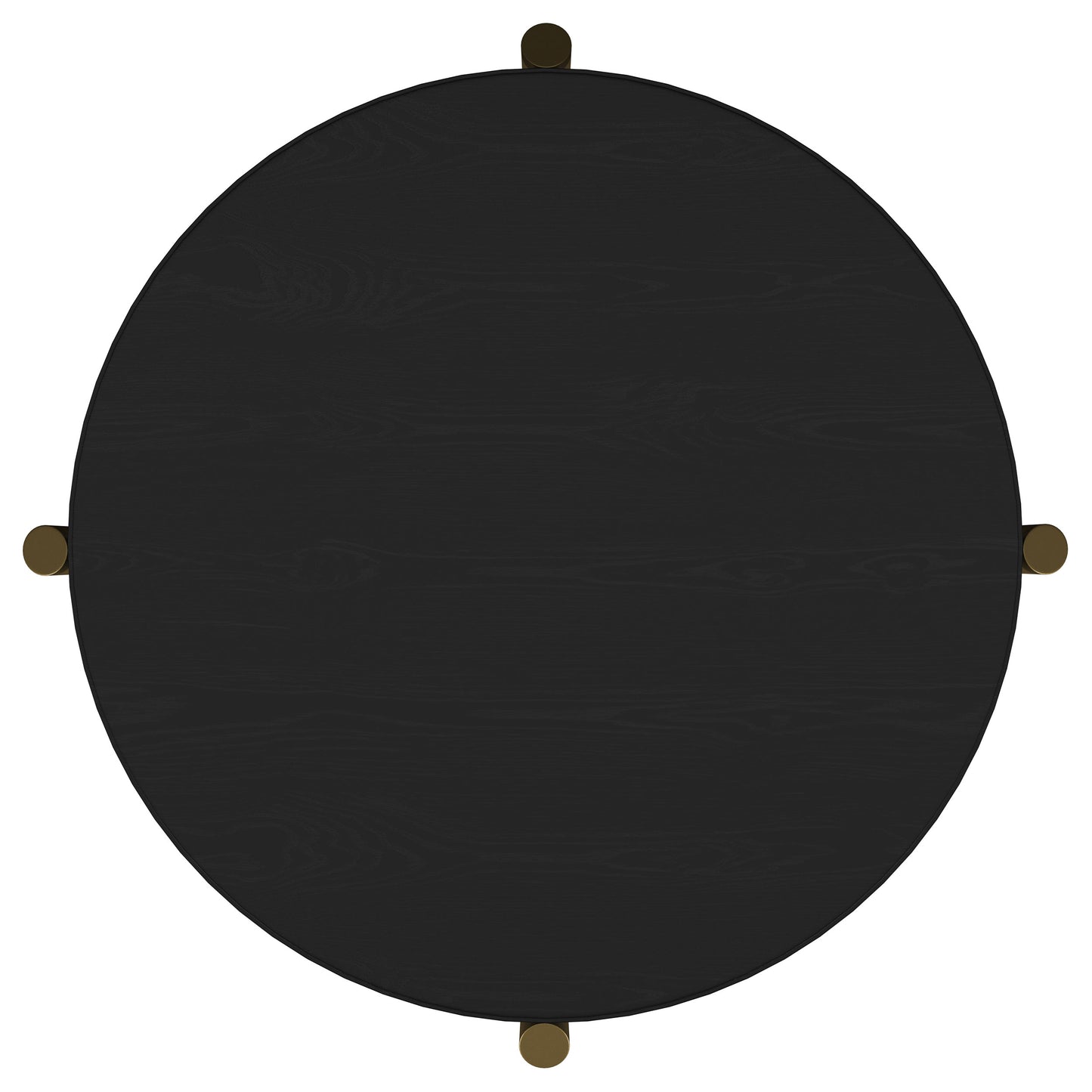 Juego de mesa auxiliar y de centro redonda de 3 piezas Arini en color negro