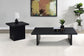 Mesa auxiliar laminada Max Square Engineered, color negro