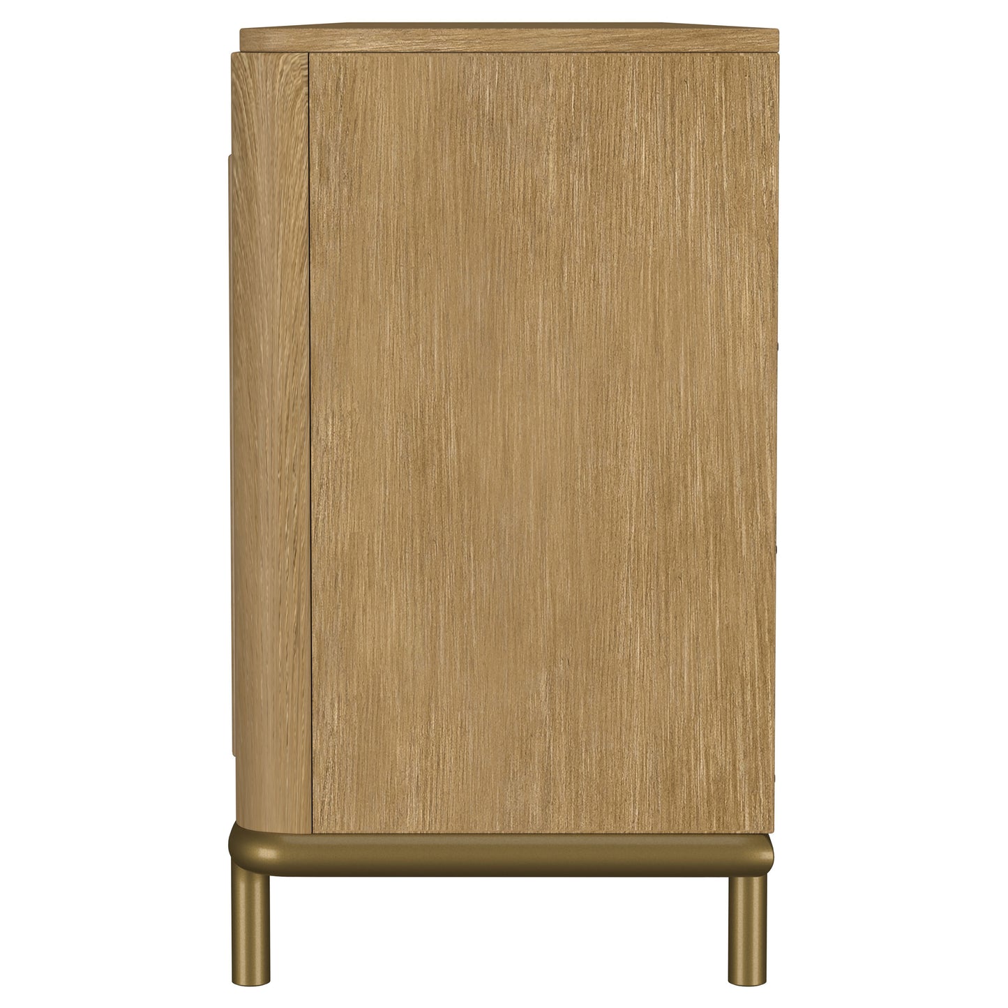 Mueble de TV de dos puertas de caña de ratán Arini, consola multimedia, color arena