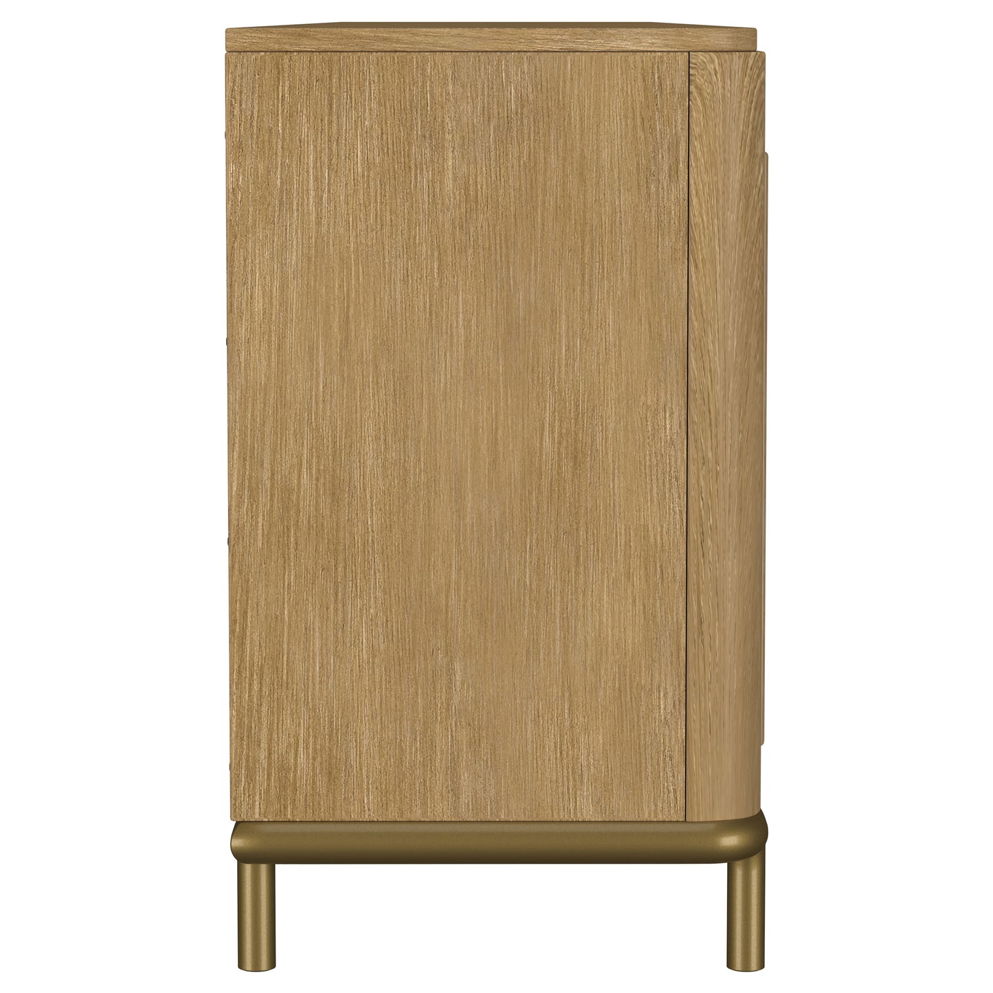 Mueble de TV de dos puertas de caña de ratán Arini, consola multimedia, color arena