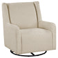 Serra Boucle Upholstered Swivel Glider Sandy Beige