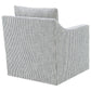 Silla giratoria con brazo inclinado tapizada de invierno, color gris