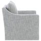 Silla giratoria con brazo inclinado tapizada de invierno, color gris