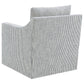 Silla giratoria con brazo inclinado tapizada de invierno, color gris
