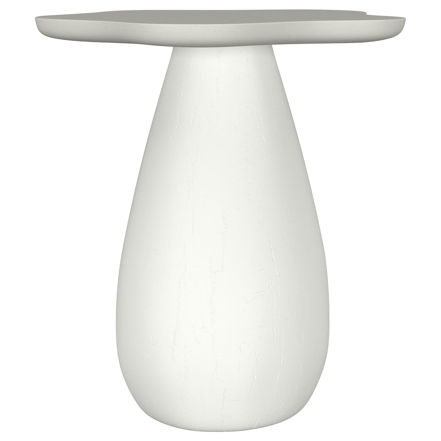 Mesa auxiliar Perth de 20 pulgadas con tablero en forma de nube, color blanco roto