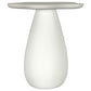 Mesa auxiliar Perth de 20 pulgadas con tablero en forma de nube, color blanco roto