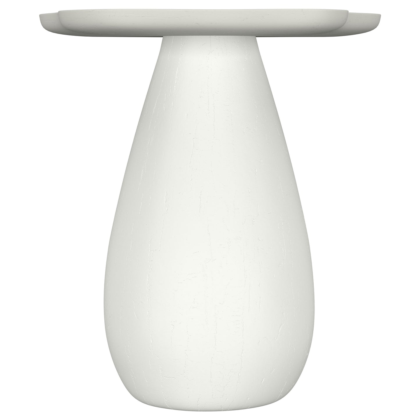 Mesa auxiliar Perth de 20 pulgadas con tablero en forma de nube, color blanco roto