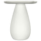 Mesa auxiliar Perth de 20 pulgadas con tablero en forma de nube, color blanco roto