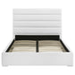 Cama Felicity tapizada de plataforma tamaño king de 53 pulgadas, color blanco