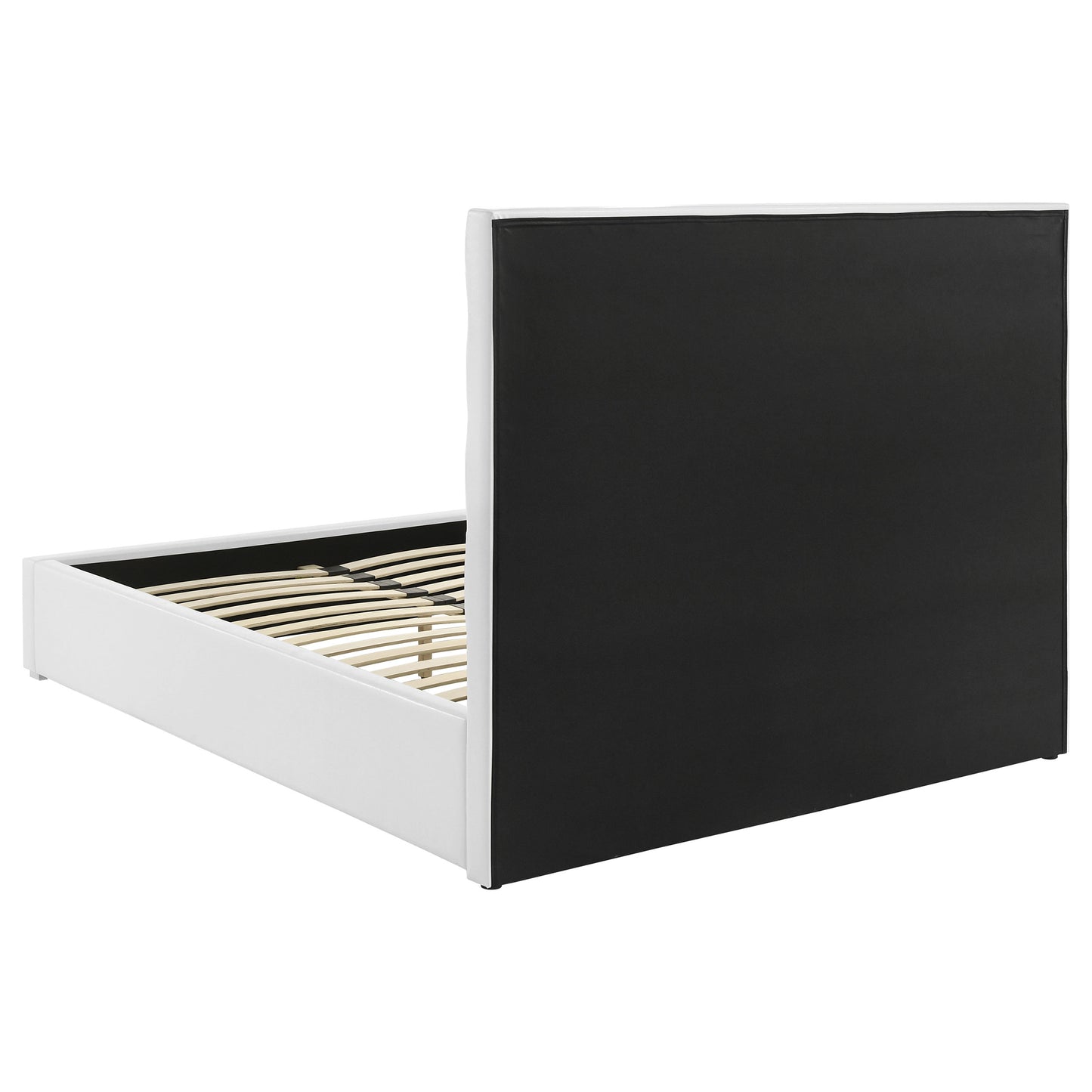 Cama Felicity tapizada de plataforma tamaño king de 53 pulgadas, color blanco
