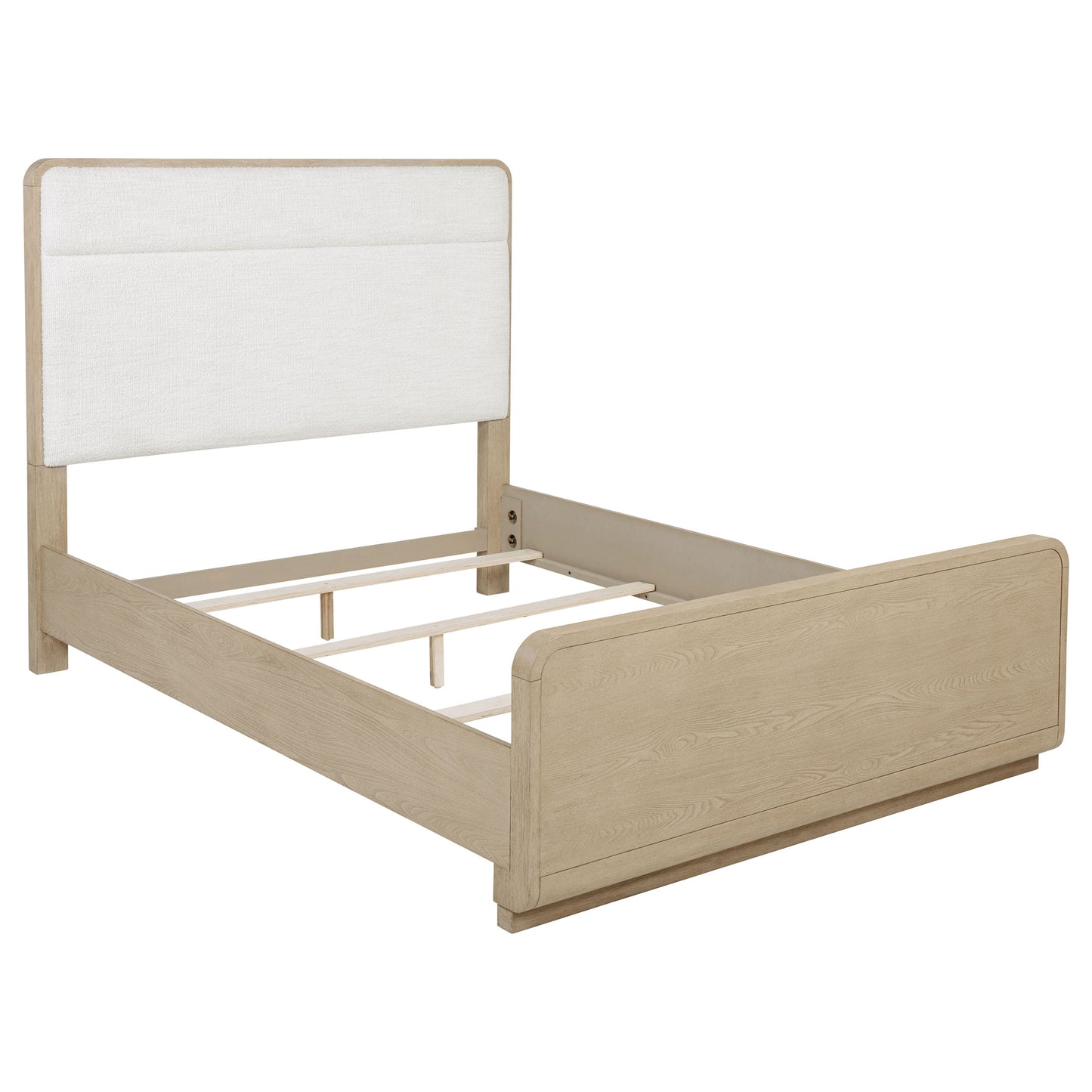 Cama Ladera California King de 56 pulgadas con paneles en color olmo claro