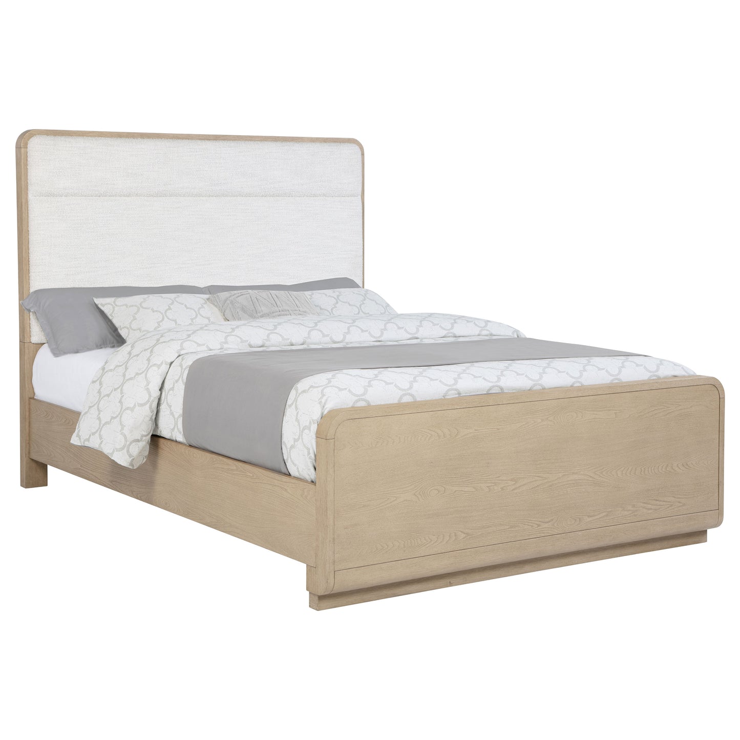 Cama Ladera California King de 56 pulgadas con paneles en color olmo claro
