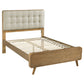 Cama de plataforma completa Robyn Wood de fresno claro
