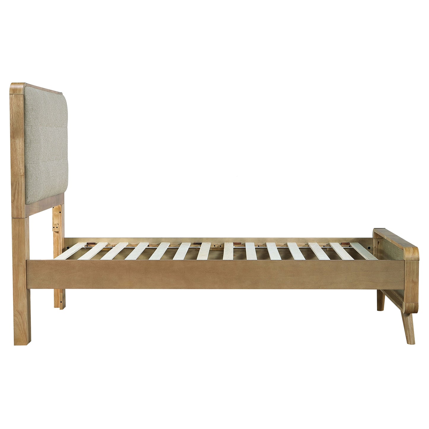 Cama doble con plataforma Robyn Wood de fresno claro