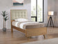Cama doble con plataforma Robyn Wood de fresno claro