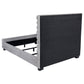 Cama Queen Patricia de 58 pulgadas tapizada en bouclé gris