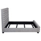 Cama Queen Patricia de 58 pulgadas tapizada en bouclé gris