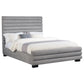 Cama Queen Patricia de 58 pulgadas tapizada en bouclé gris