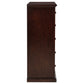 Cómoda de dormitorio Sumerlin de 6 cajones color capuchino