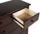 Cómoda de dormitorio Sumerlin de 6 cajones color capuchino