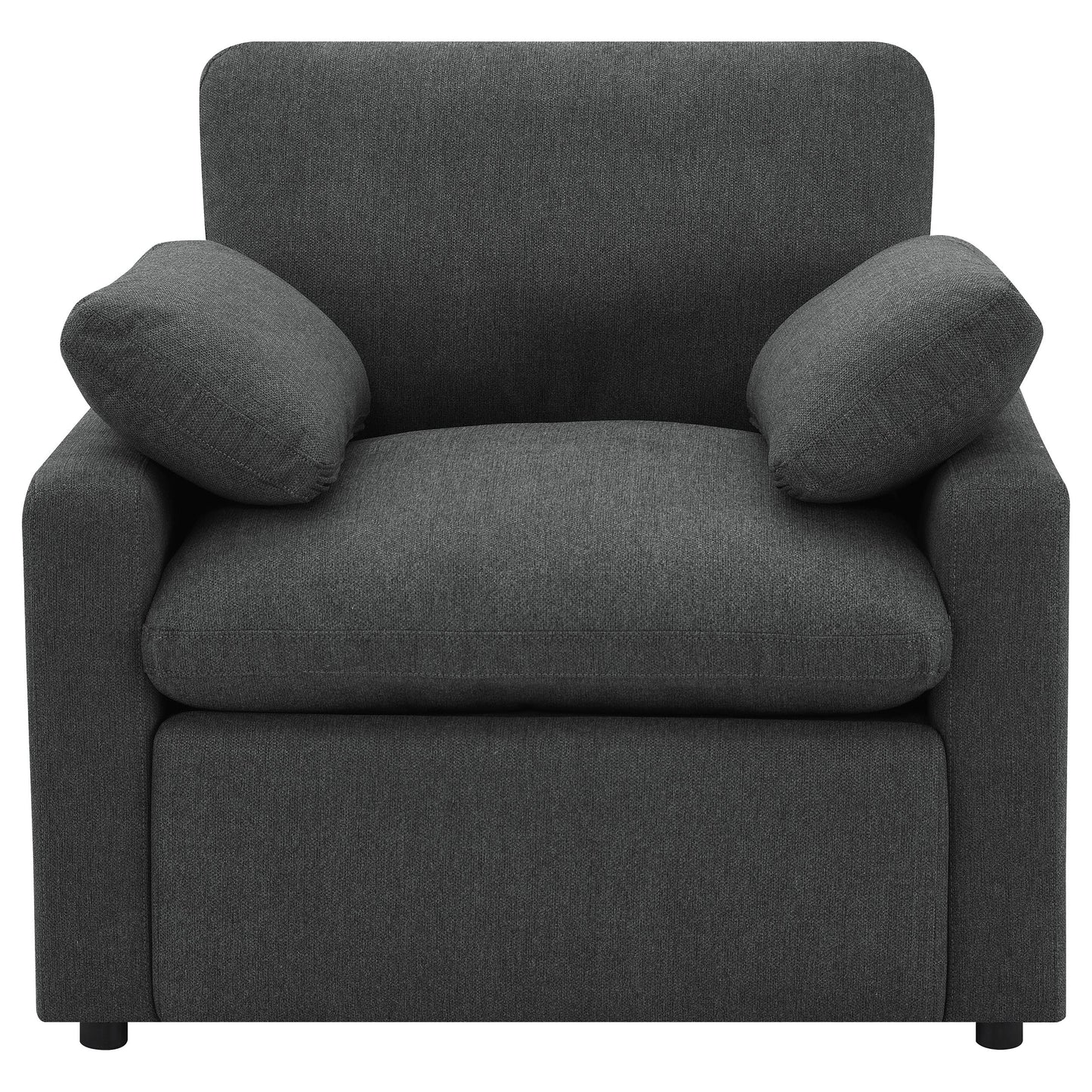 Sillón reclinable eléctrico tapizado Collins gris oscuro