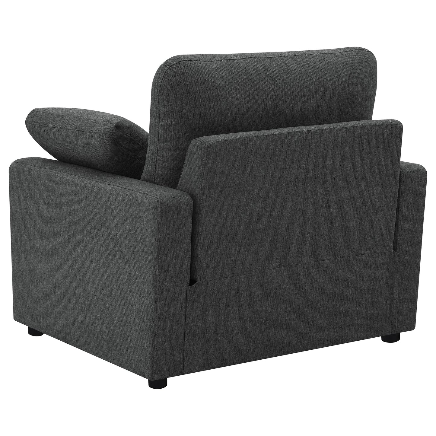 Sillón reclinable eléctrico tapizado Collins gris oscuro