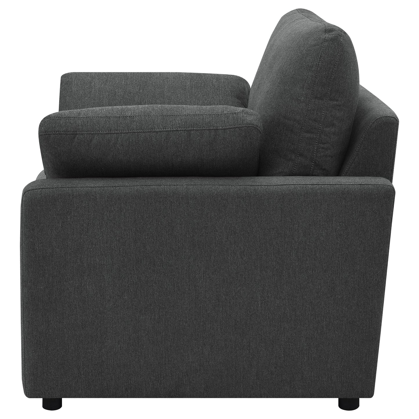 Sillón reclinable eléctrico tapizado Collins gris oscuro