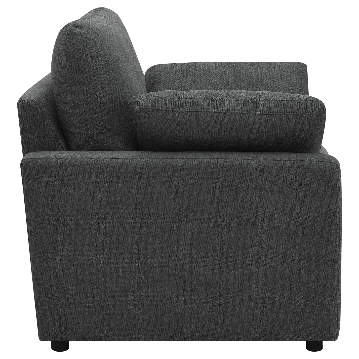 Sillón reclinable eléctrico tapizado Collins gris oscuro