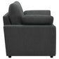 Sillón reclinable eléctrico tapizado Collins gris oscuro