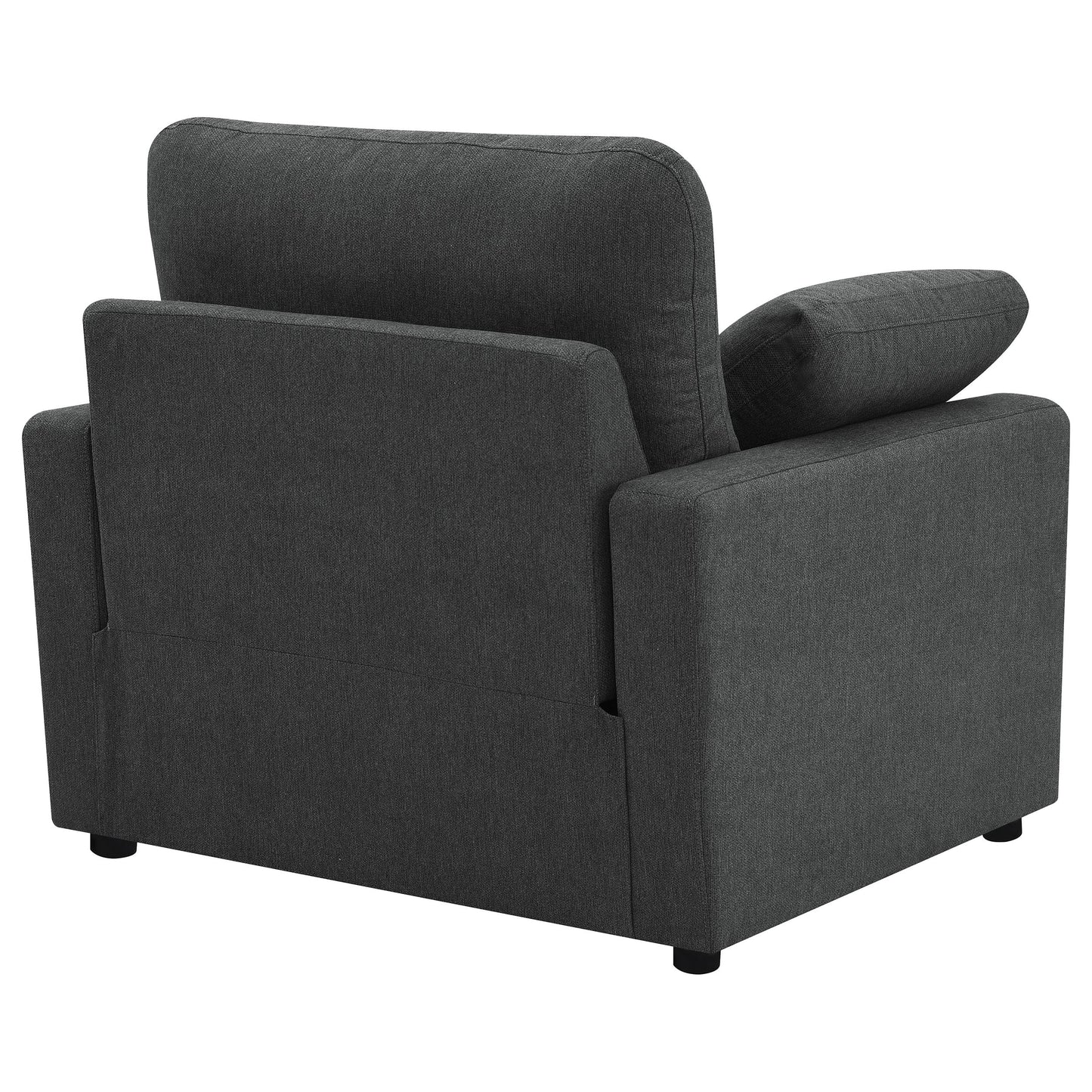 Sillón reclinable eléctrico tapizado Collins gris oscuro