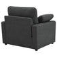 Sillón reclinable eléctrico tapizado Collins gris oscuro