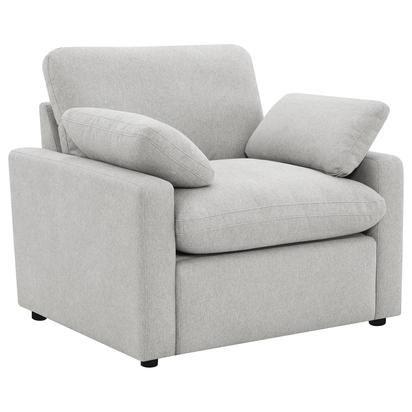 Sillón reclinable eléctrico tapizado Collins gris