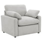 Sillón reclinable eléctrico tapizado Collins gris