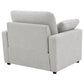 Sillón reclinable eléctrico tapizado Collins gris
