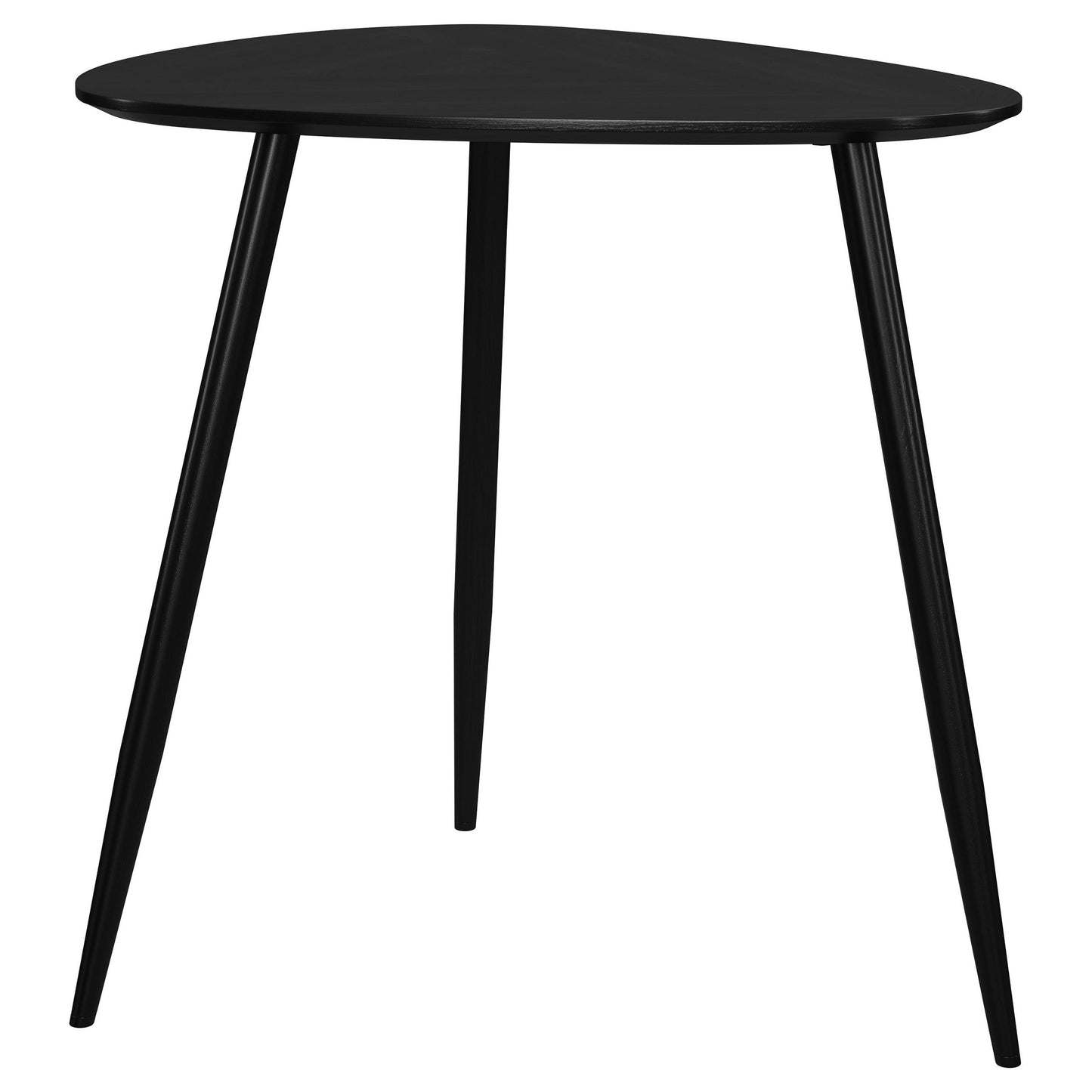 Juego de mesa de centro y auxiliar triangular Odessa de 2 piezas, color negro