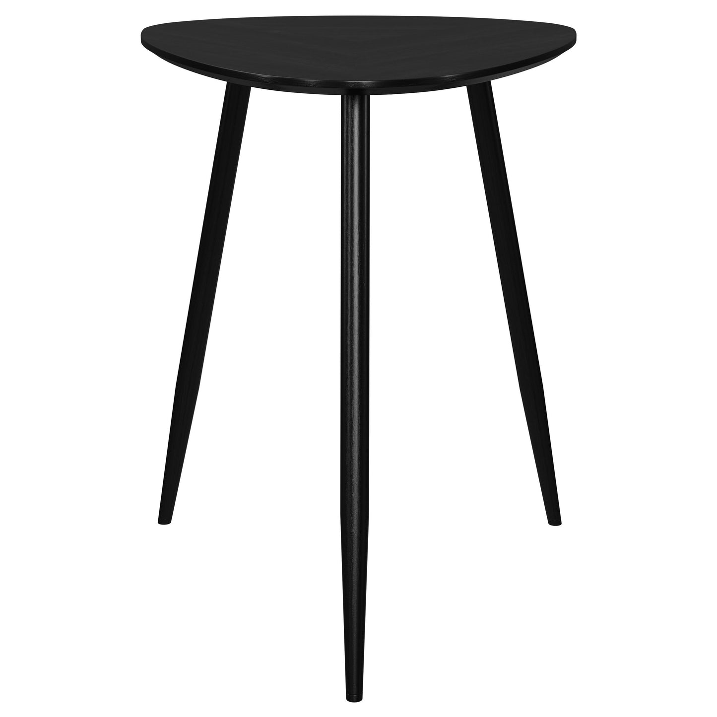 Juego de mesa de centro y auxiliar triangular Odessa de 2 piezas, color negro