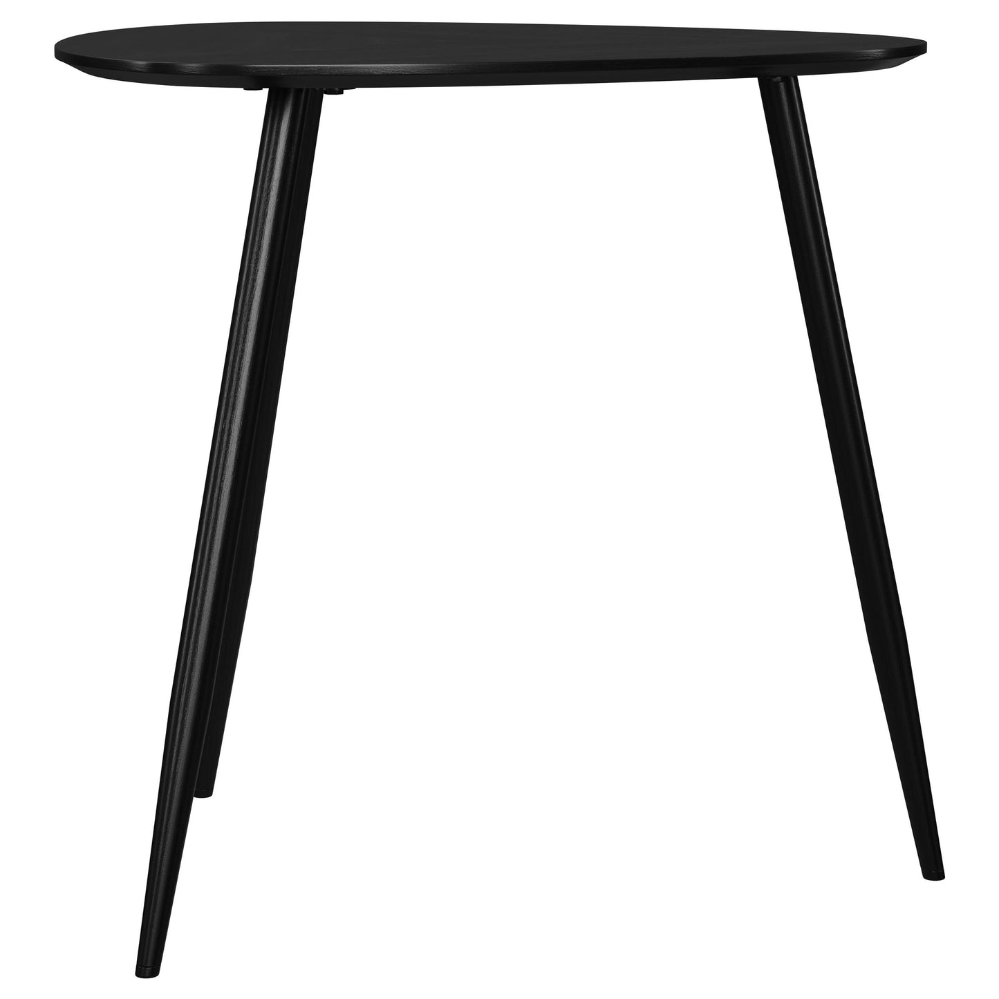Juego de mesa de centro y auxiliar triangular Odessa de 2 piezas, color negro