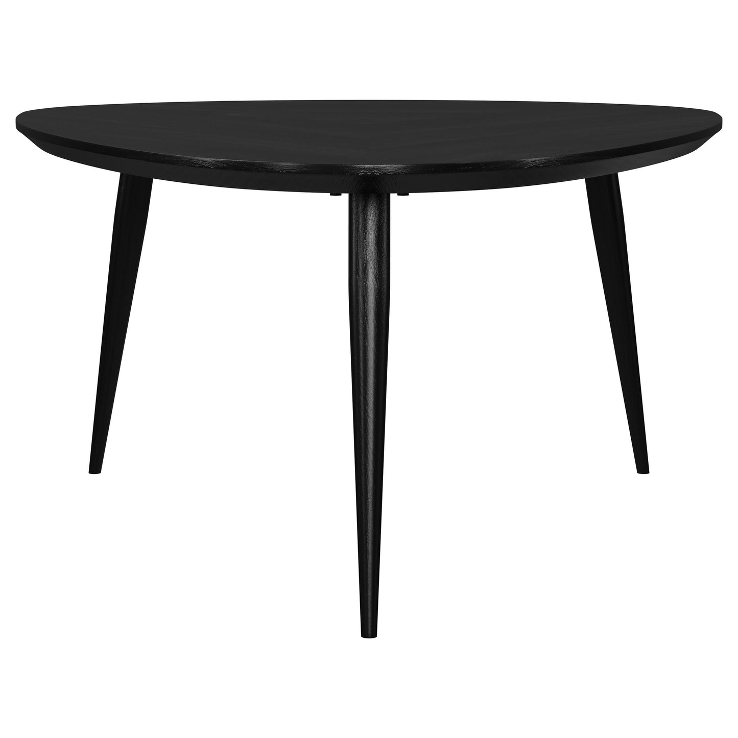 Juego de mesa de centro y auxiliar triangular Odessa de 2 piezas, color negro