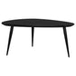 Juego de mesa de centro y auxiliar triangular Odessa de 2 piezas, color negro