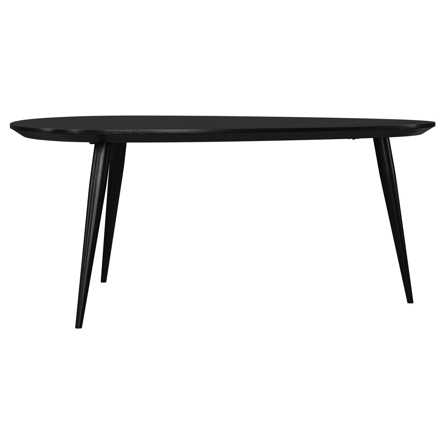 Juego de mesa de centro y auxiliar triangular Odessa de 2 piezas, color negro