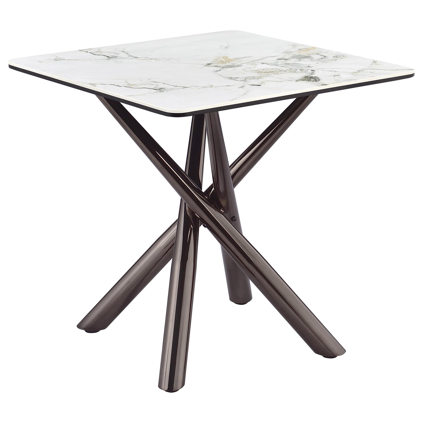 Juego de mesa de centro y auxiliar cuadrada Carvell de 2 piezas Mirage White