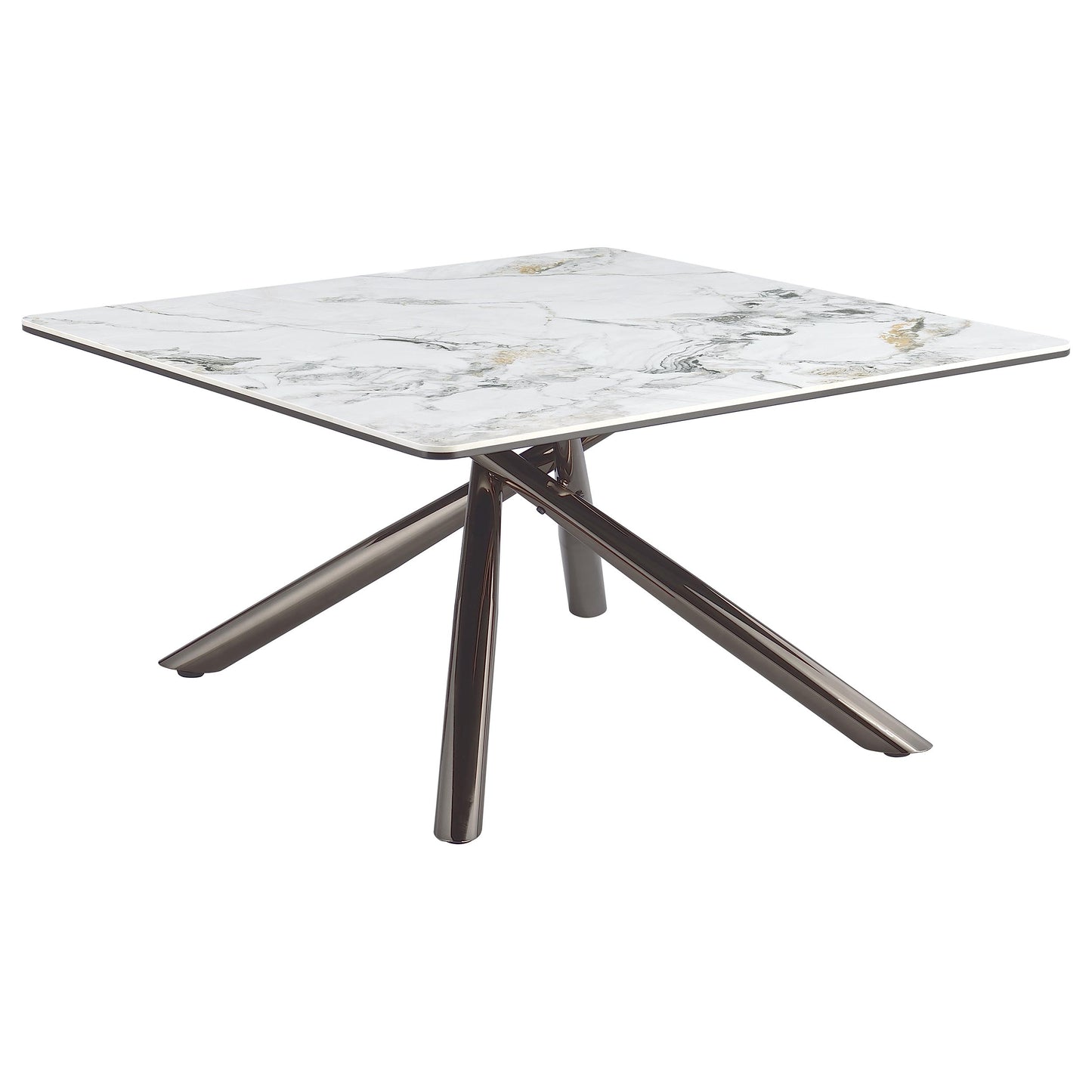 Juego de mesa de centro y auxiliar cuadrada Carvell de 2 piezas Mirage White